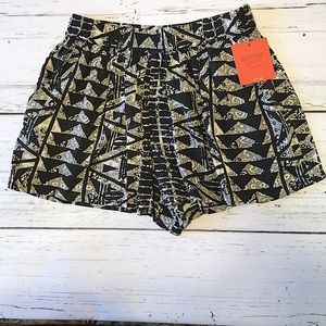 Women’s black print shorts